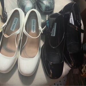 Steve Madden Women's Black and White Heels